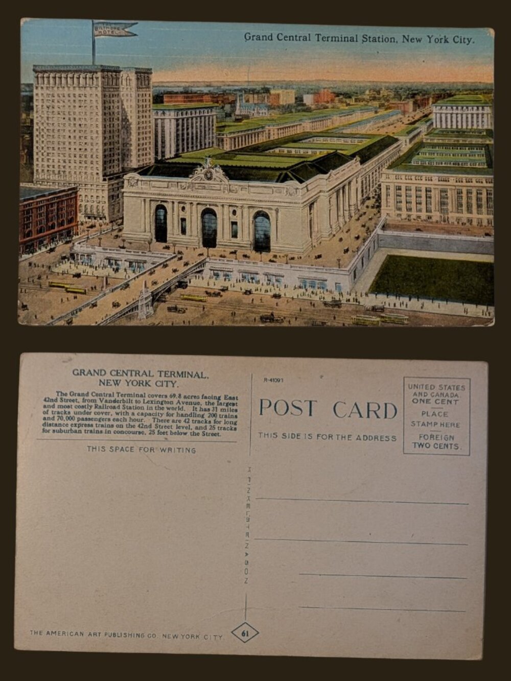 POSTCARD SALE 10/$20 Blank Grand Central Terminal New York City Postcard